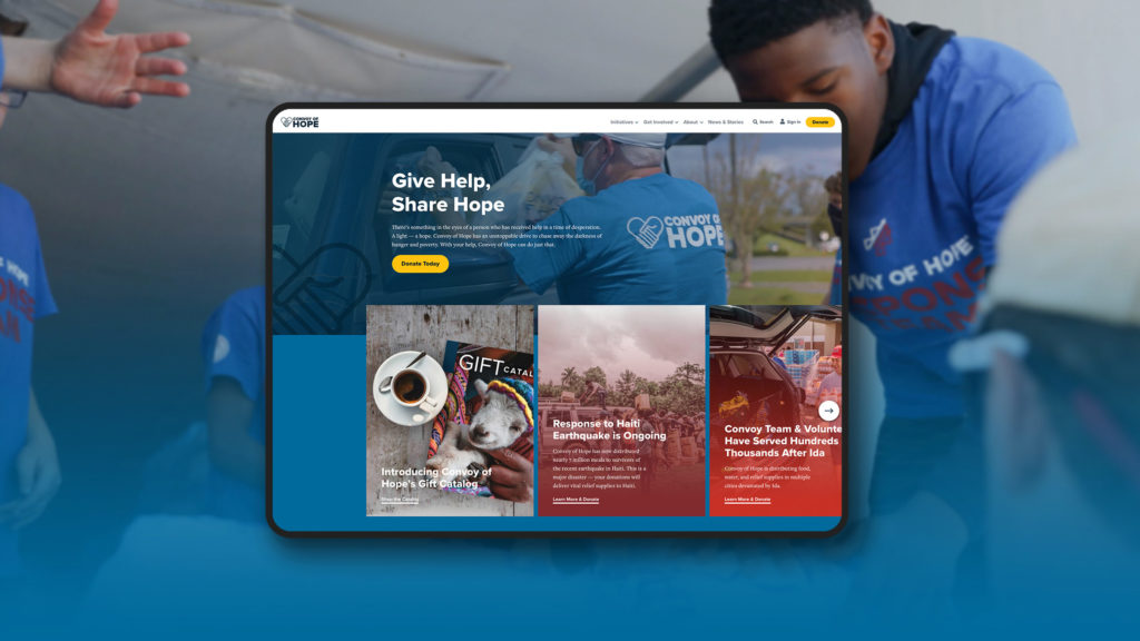 Convoy of Hope website design