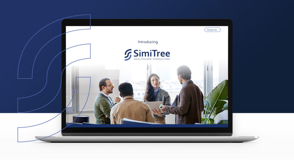 SimiTree healthcare merger branding landing page