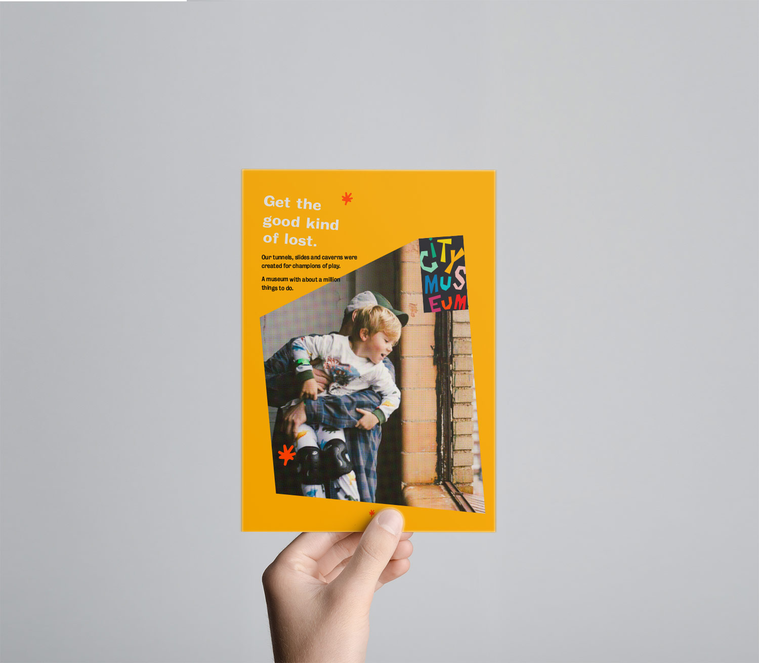 A direct mailer reflecting City Museum's new branding