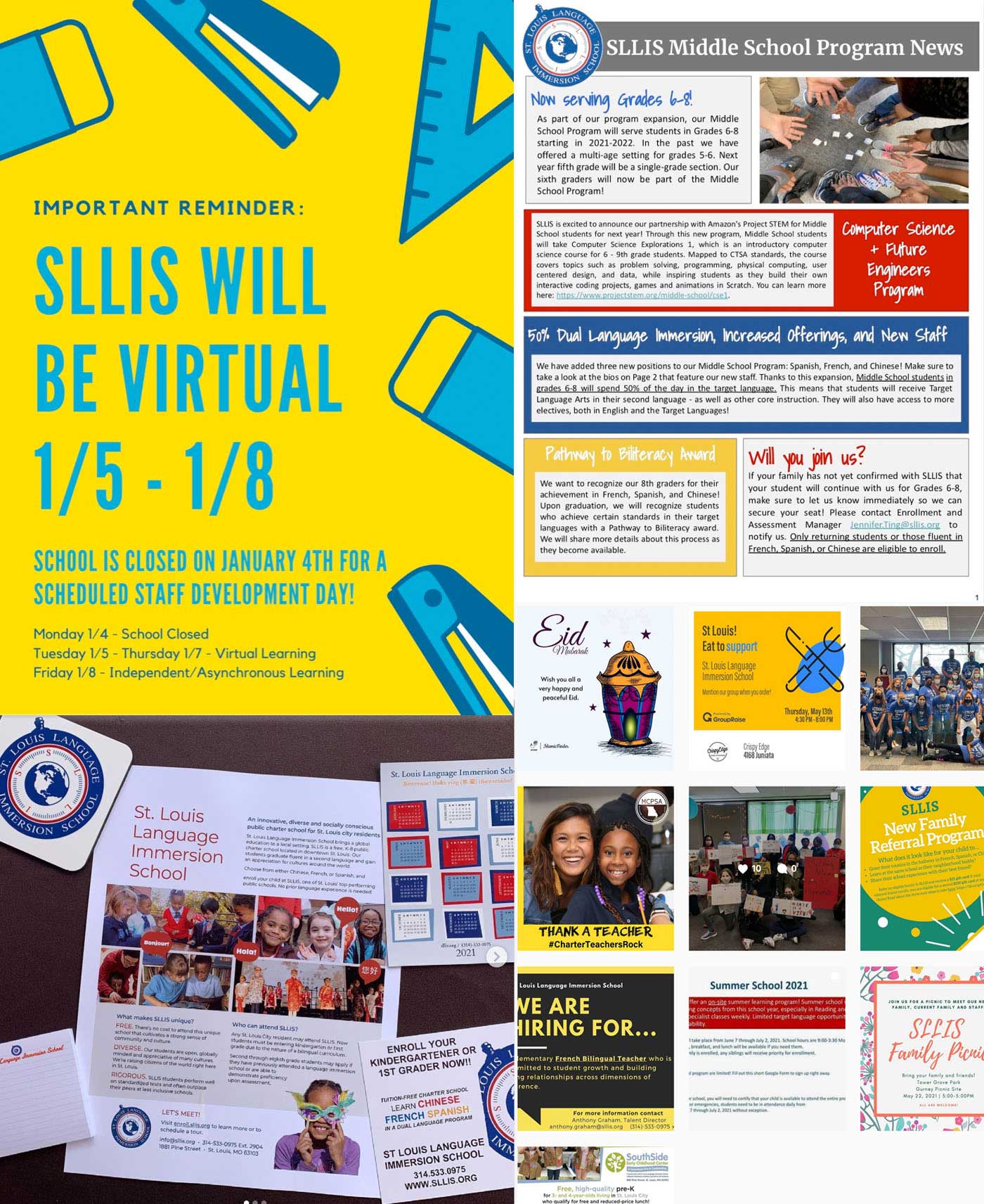 SLLIS' old branding and marketing