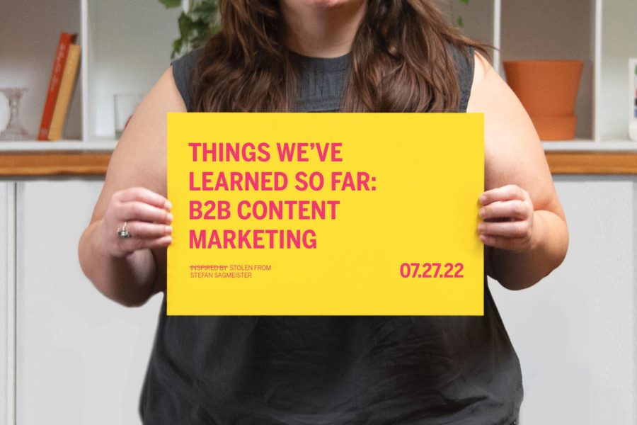 Blaise Hart-Schmidt, Senior Marketing Manager, will present Things We've Learned: B2B Content Marketing