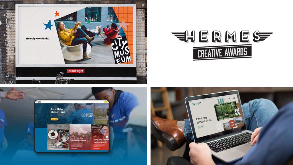 Atomicdust earned three 2022 Hermes Creative Awards for City Museum, Convoy of Hope and Terra/Union projects