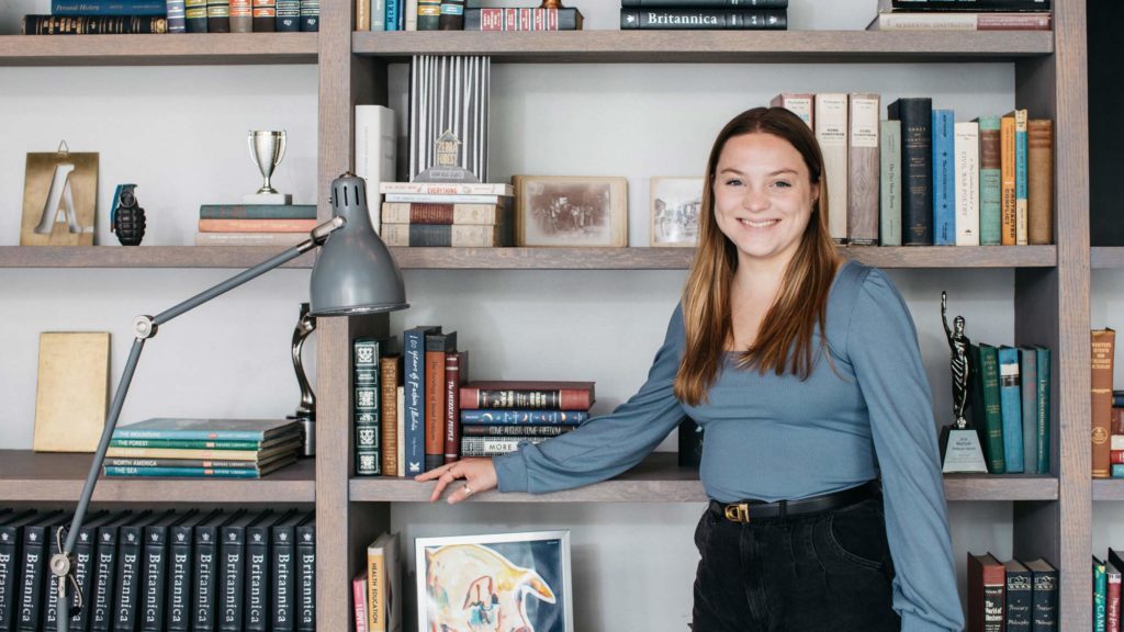 Anna in the Atomicdust office