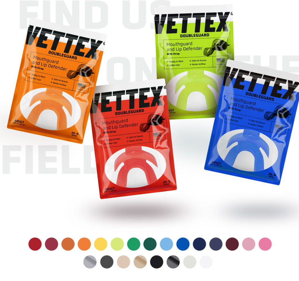 New Vettex packaging design in various colors
