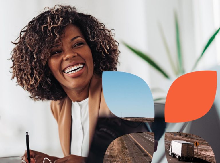 A woman with the new Facilisgroup branding
