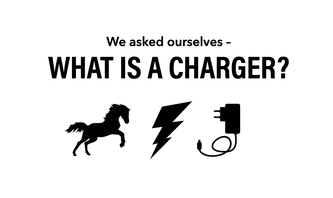 What is a charger? Horse, lightning bolt, phone charger?