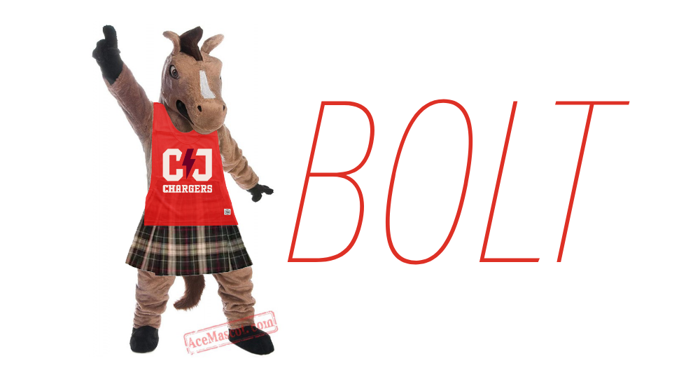 Cor Jesu athletics mascot, a horse named Bolt
