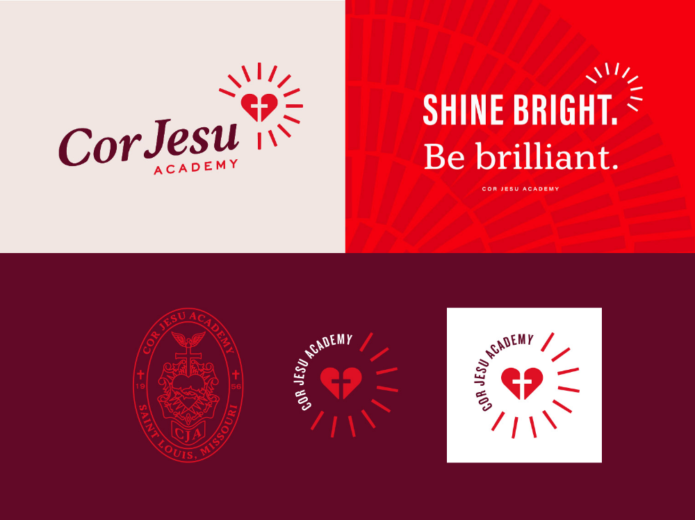 The Cor Jesu brand identity created previously by Atomicdust