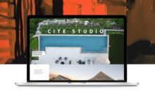 The Cite Studio architecture and landscape design website on a laptop