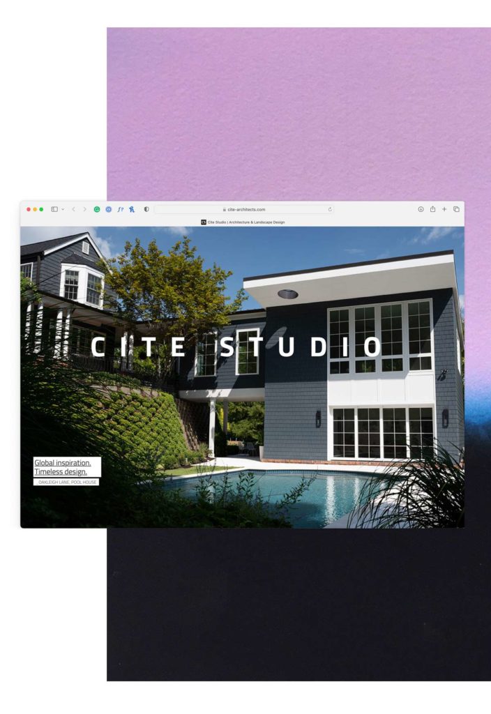 A page of Cite Studio's website design with some of Ann's artwork