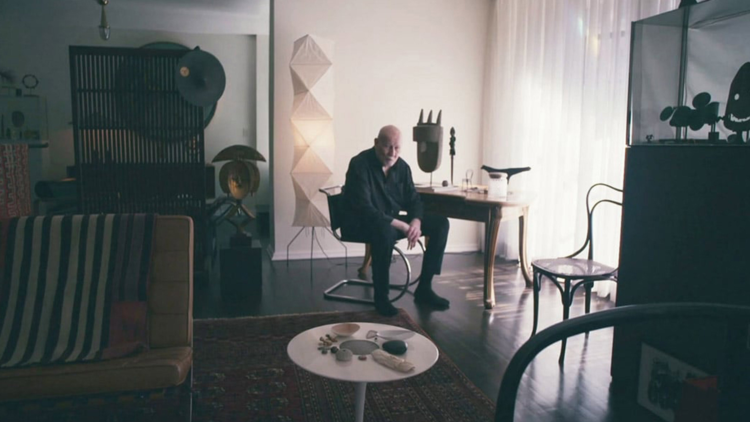 George Lois in his Greenwich Village apartment. Photo from Knoll