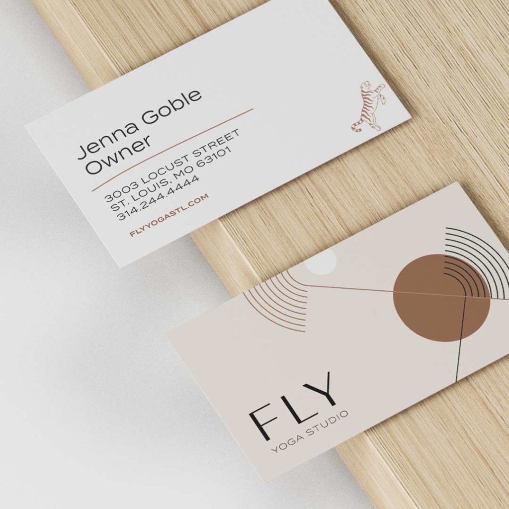 Fly Yoga business cards