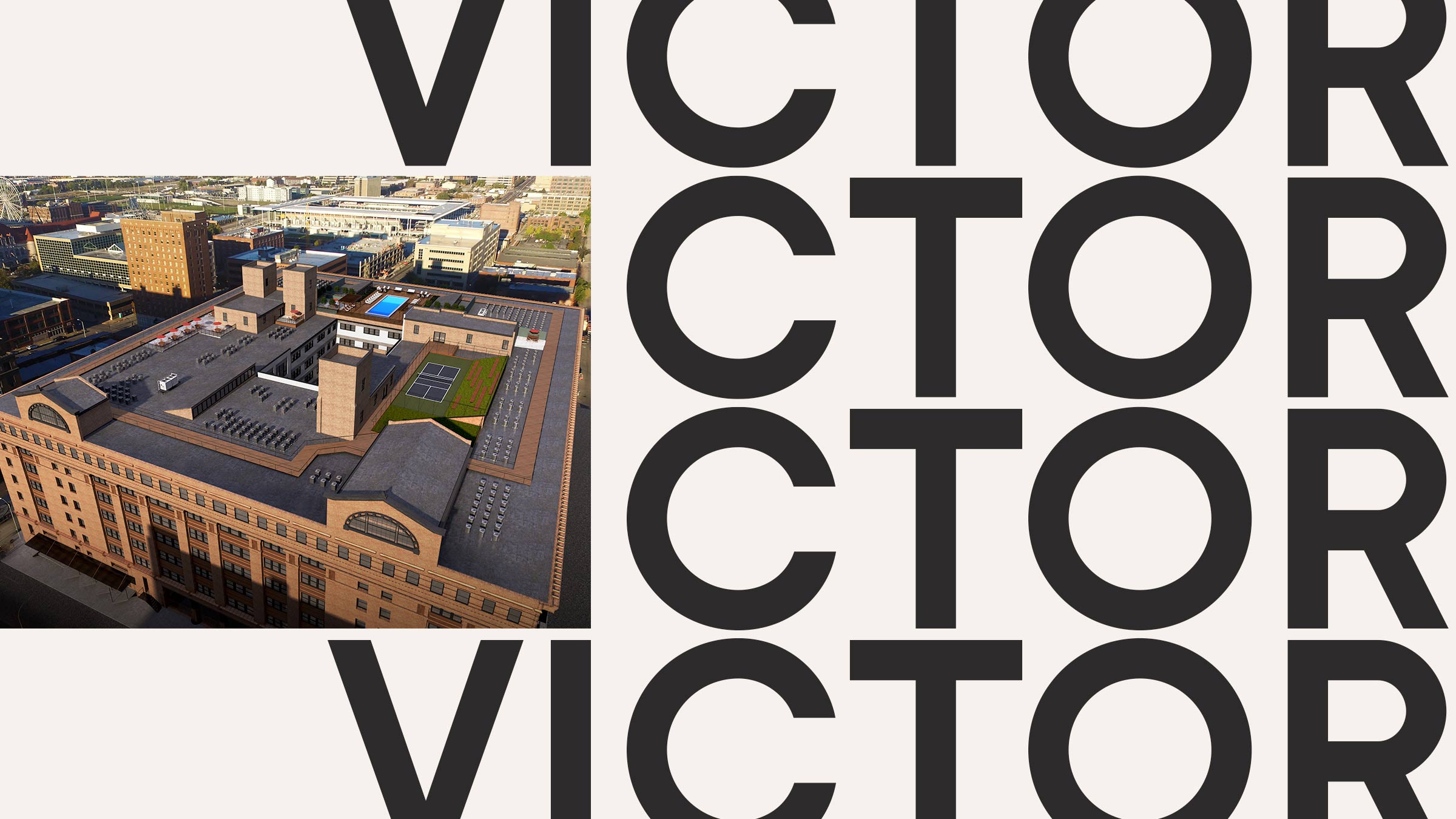 The Victor residential development branding