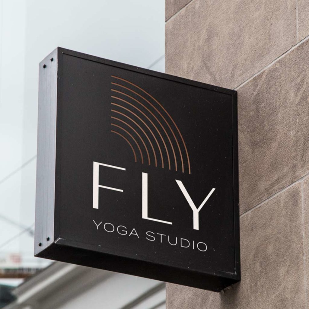 Fly Yoga exterior signage