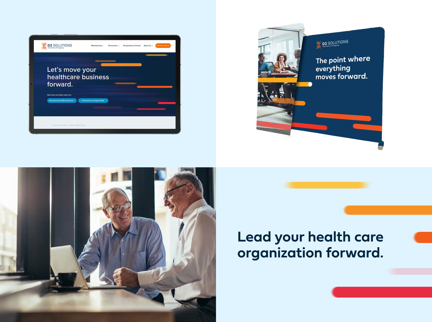 Branded marketing collateral for D2 Pharmaceutical Solutions by Atomicdust
