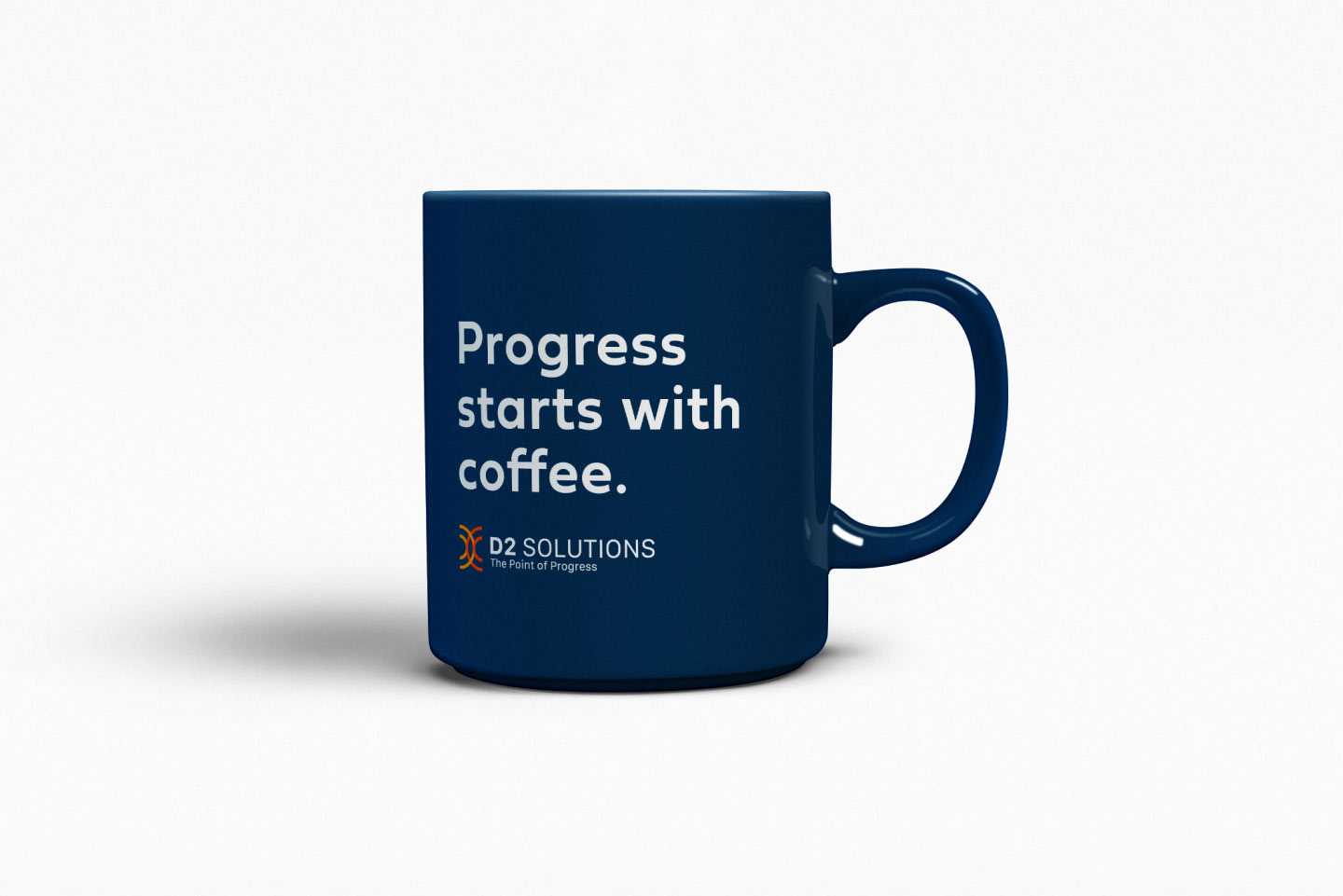 Branded coffee cup for D2 Pharmaceutical Solutions by Atomicdust