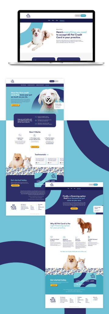 All Pet Card website design