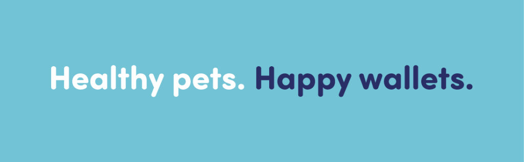The All Pet Card tagline, "Healthy pets. Happy wallets."
