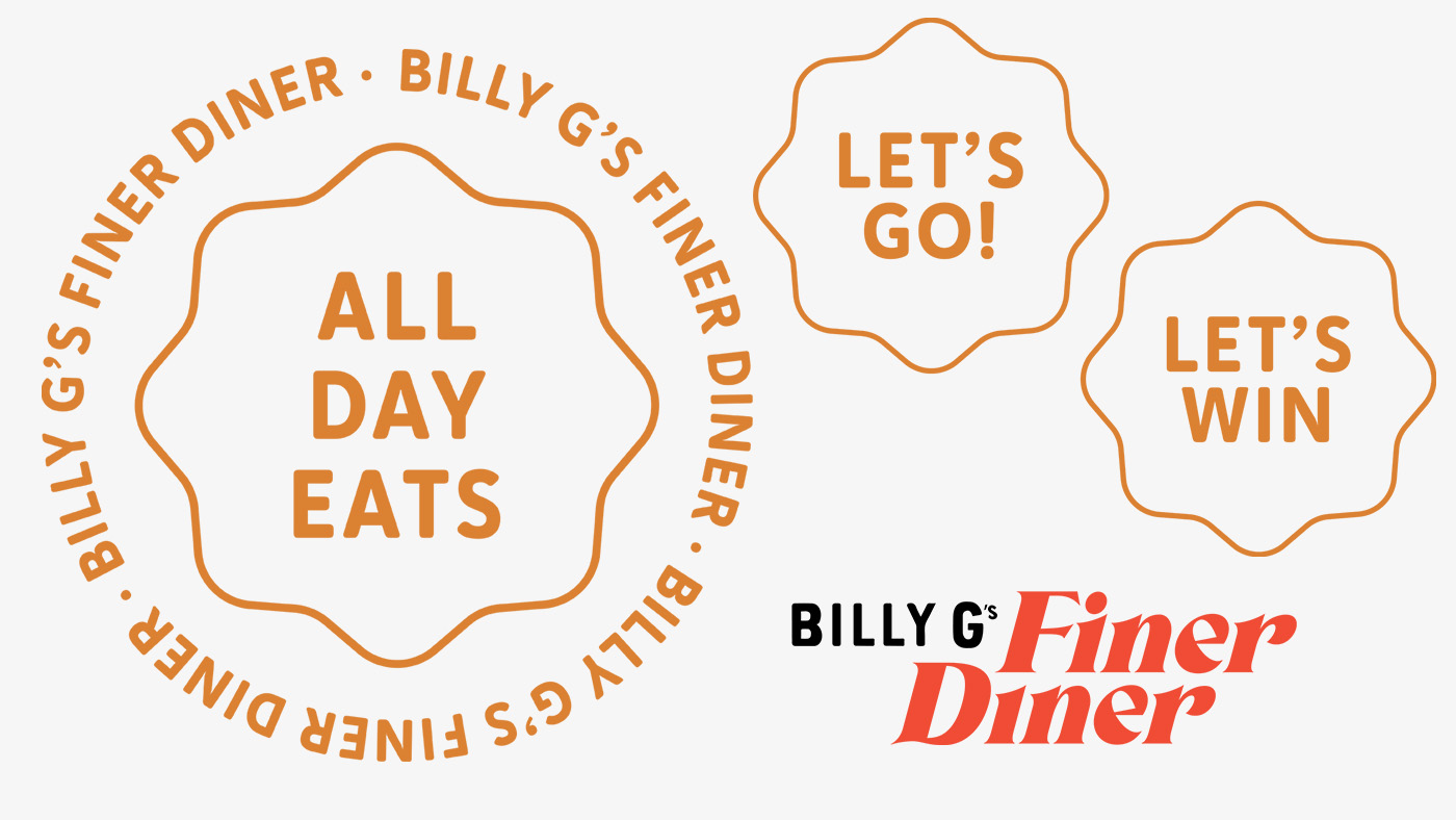 Variations of the Billy G's "Let's Eat" sprocket for Billy G's Finer Diner