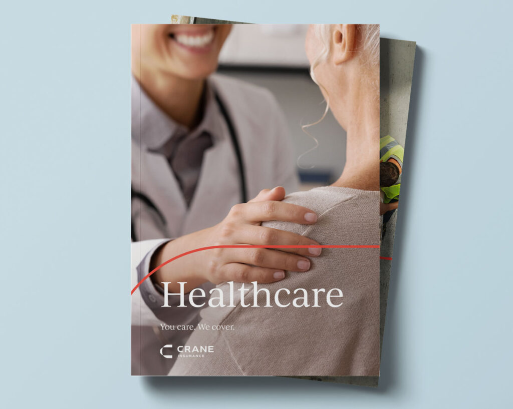 Healthcare brochures for the new Crane Agency brand