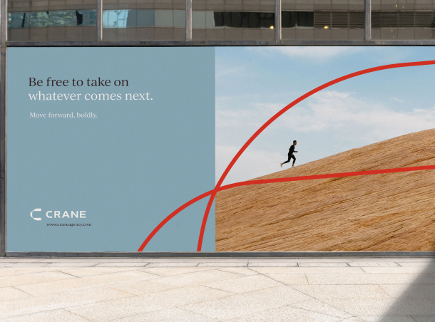 Crane Insurance branded billboard