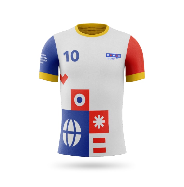 St. Louis Language Immersion School branded team jersey