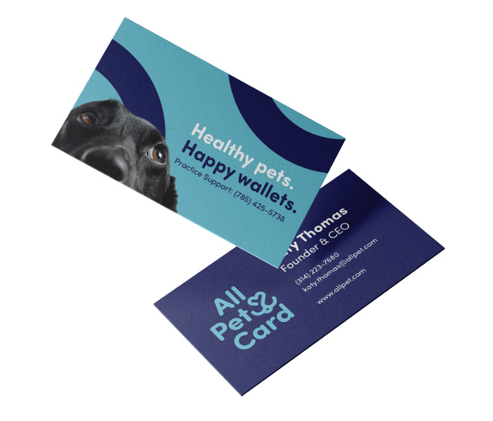 All Pet Card branded business cards