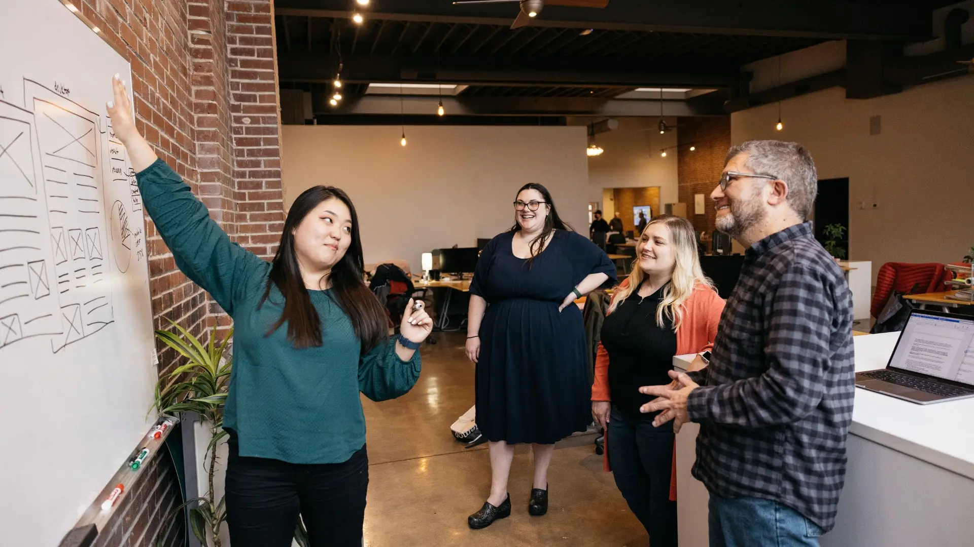 Atomicdust team brainstorming creative concepts