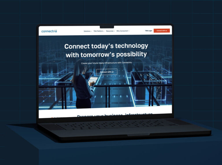 Connectria's homepage design