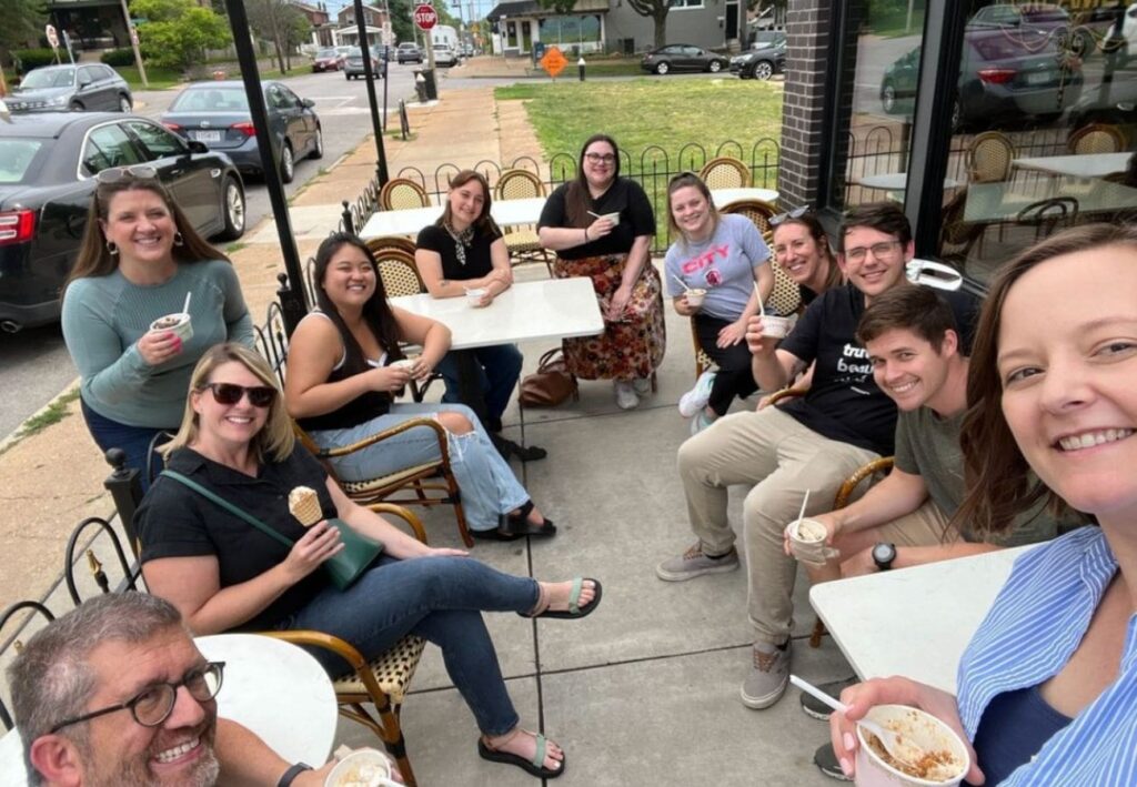 Team outing to grab ice cream at local spot