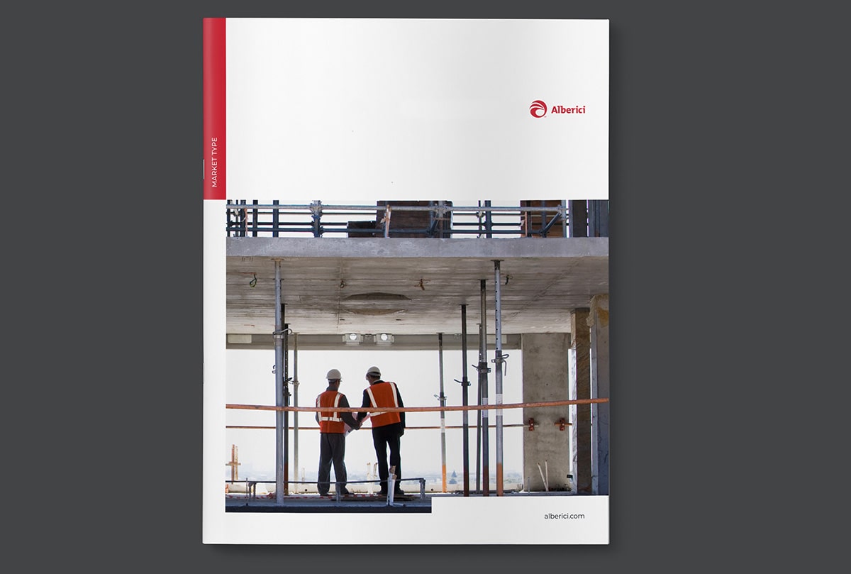 Alberici brochure cover featuring brand elements