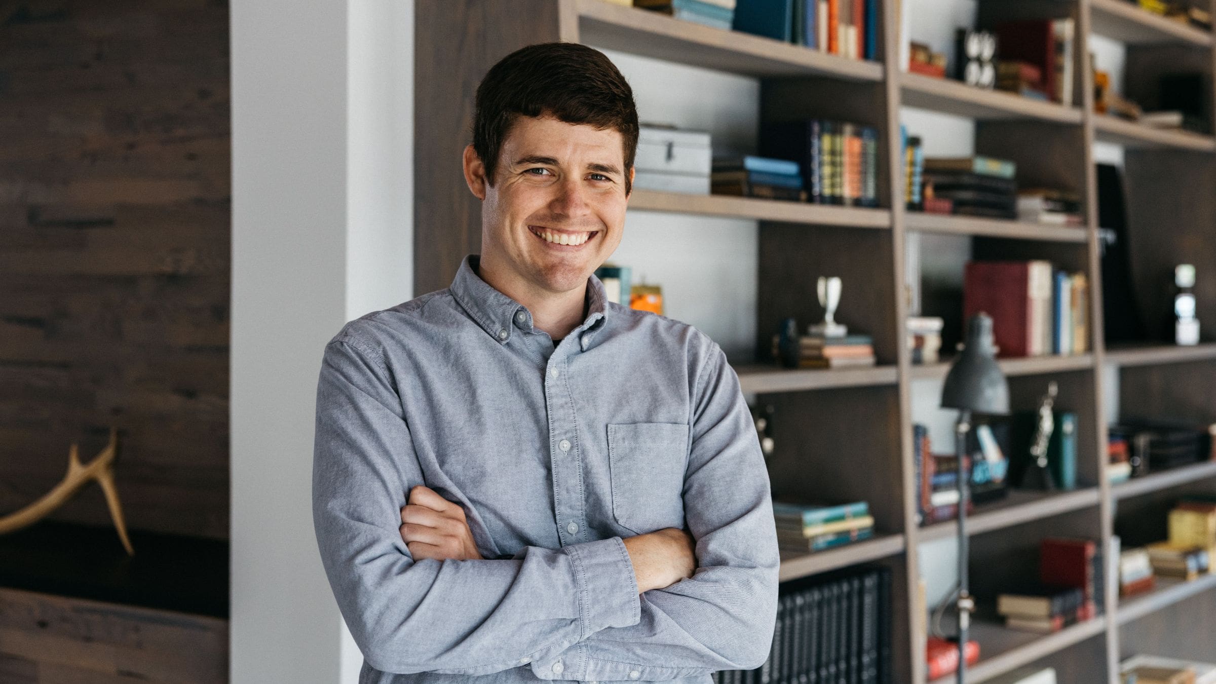 Senior Designer Andy Potts in the Atomicdust office