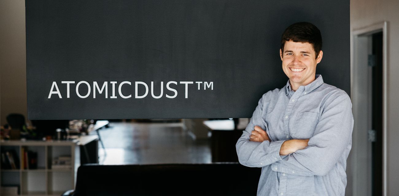 Senior Designer Andy Potts in the Atomicdust office