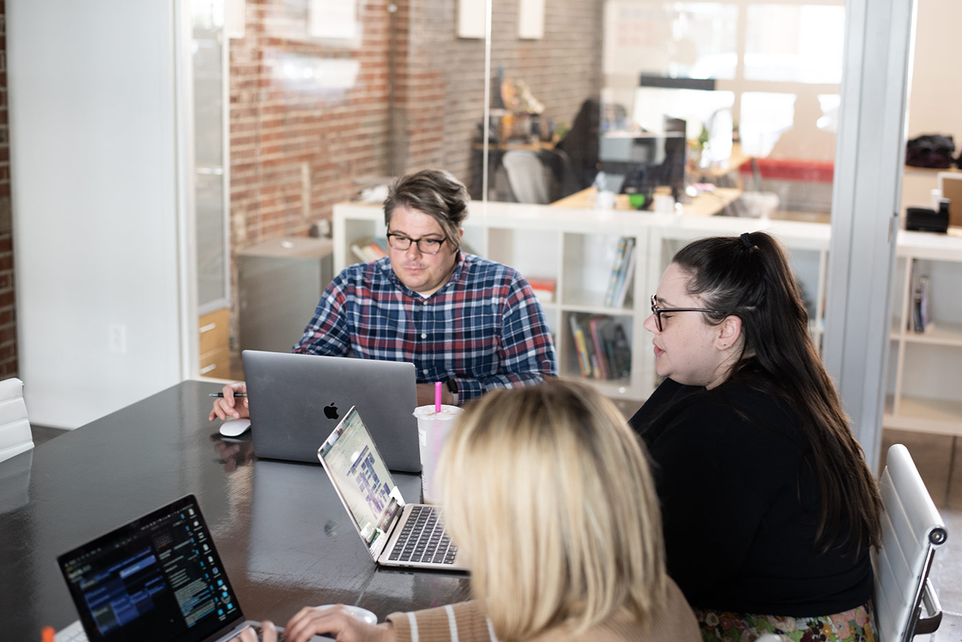 Members of Atomicdust conducting Stakeholder interviews over Zoom as part of the branding process.