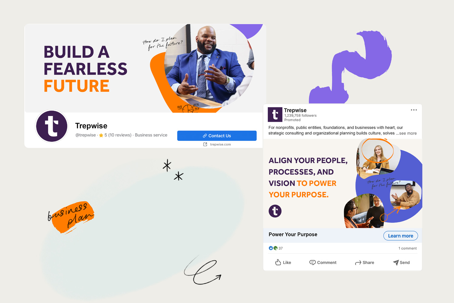 The Trepwise brand identity in social media