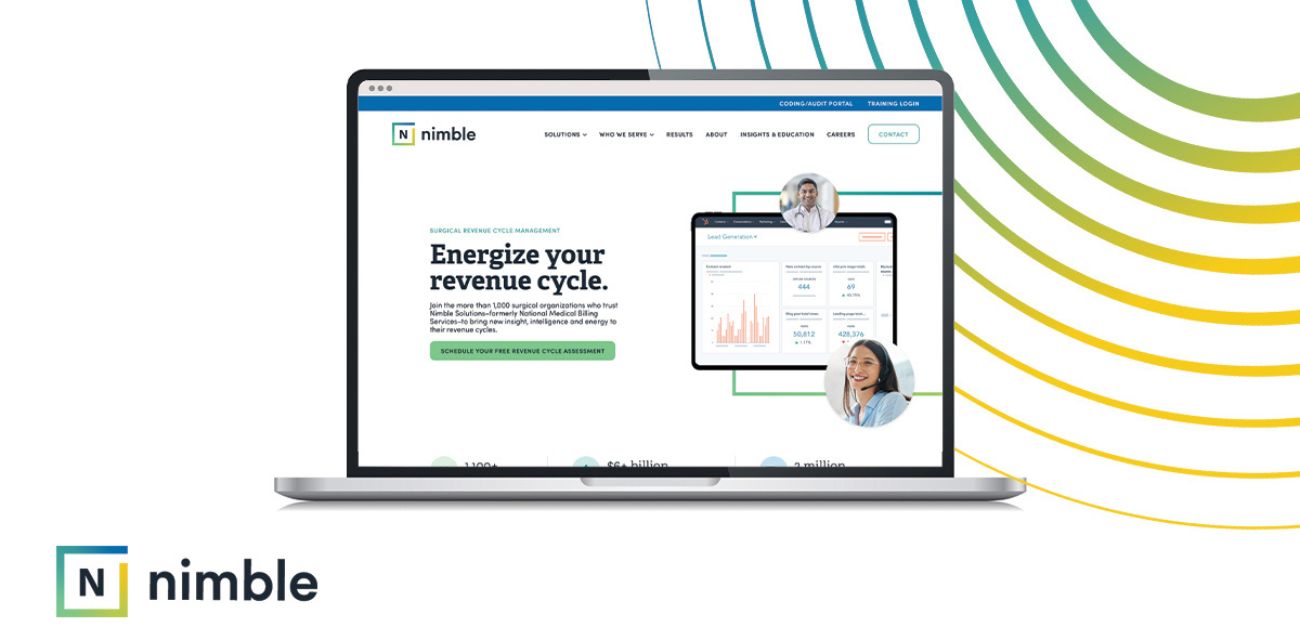 Image of the Nimble brand's desktop, recipient of GDUSA H+W Awards