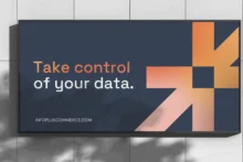 Warehouse management system branding for InfoPlus on a billboard