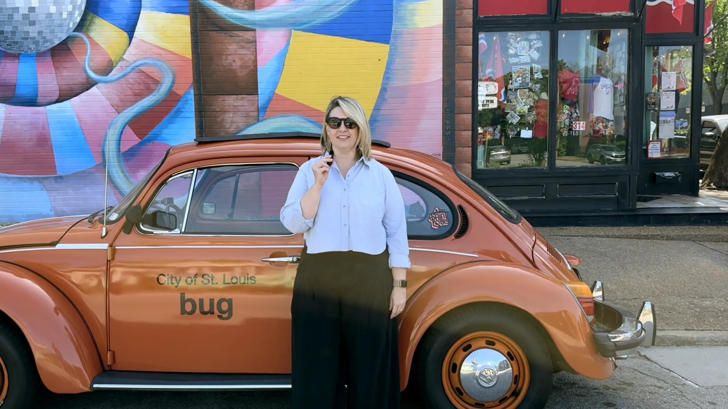 Atomicdust creative team in front of VW in St. Louis