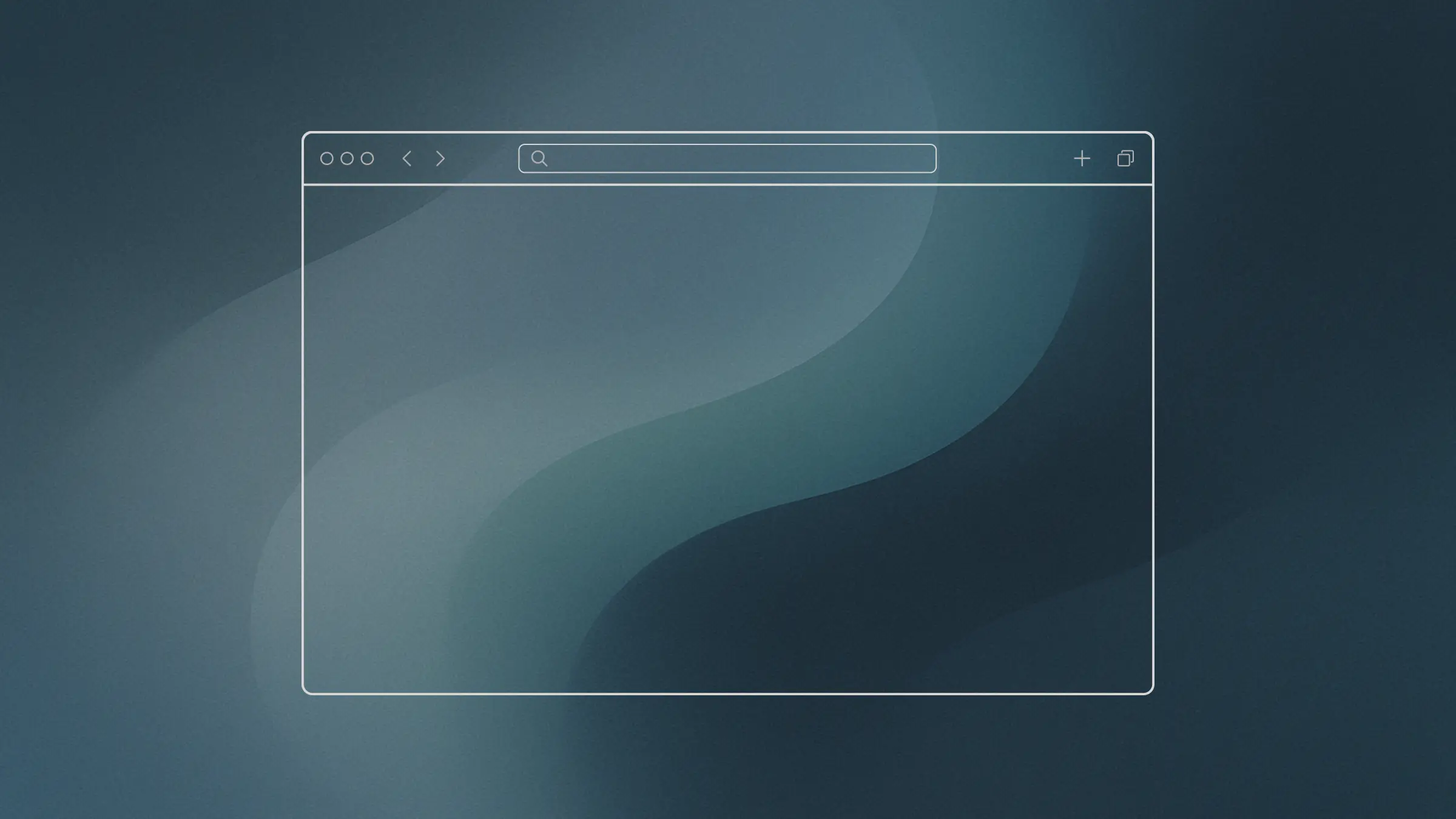 A wireframe of a b2b website design on a gradient background.