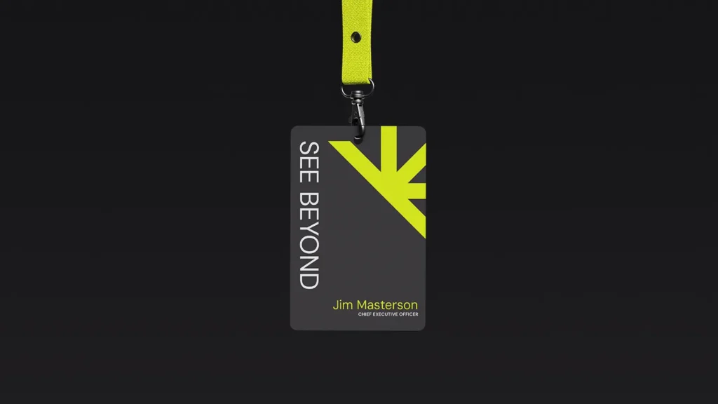Lanyard featuring the Lightedge tech infrastructure brand identity