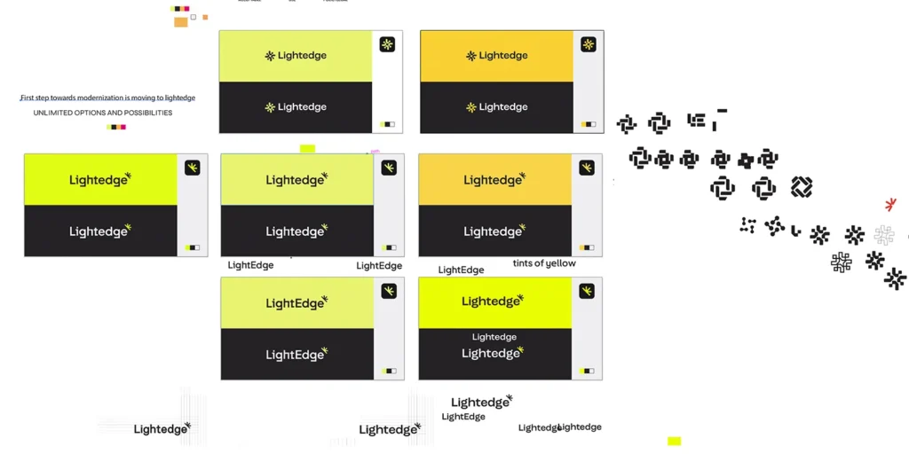 Early iterations of the Lightedge brand