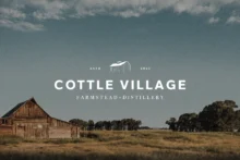 Cottle Village logo overlayed on farmland