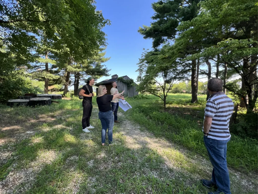 Brand team touring Cottle Village property