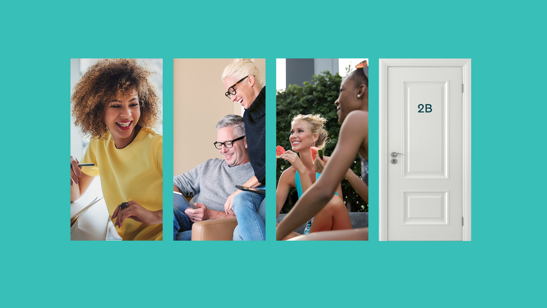 2B Residential - doorways become elements of the brand