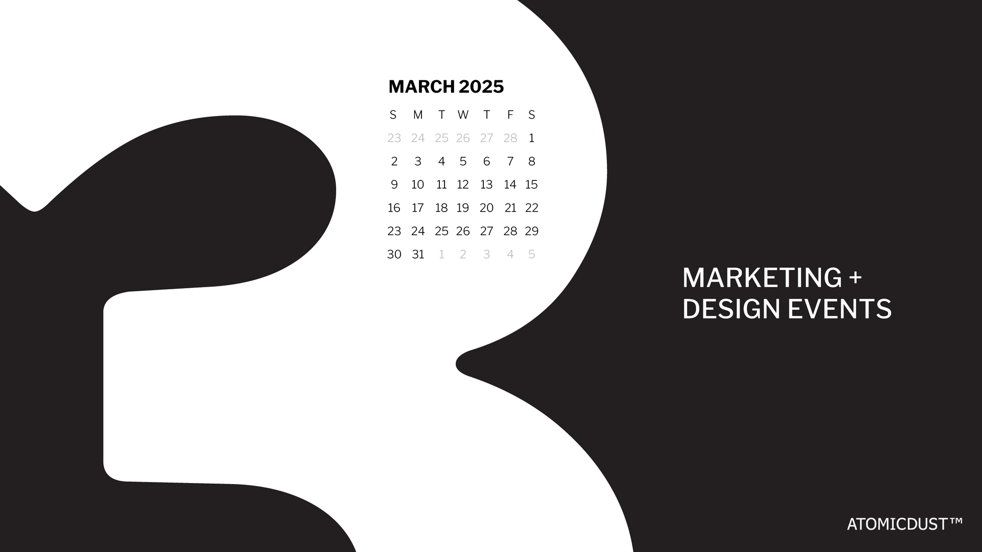 Atomicdust Marketing Event guide - 3/25