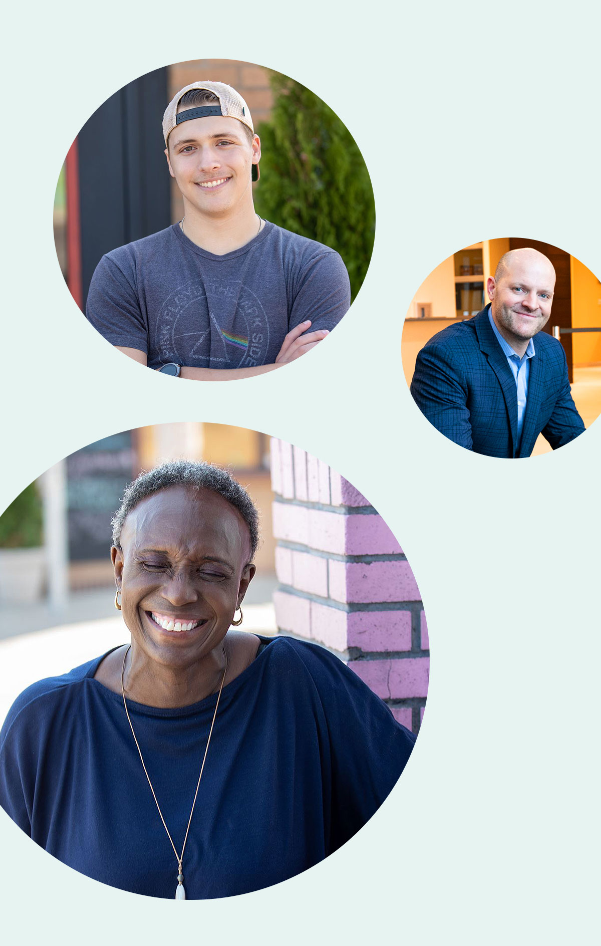 Photos of Alltru Credit Union employees and members