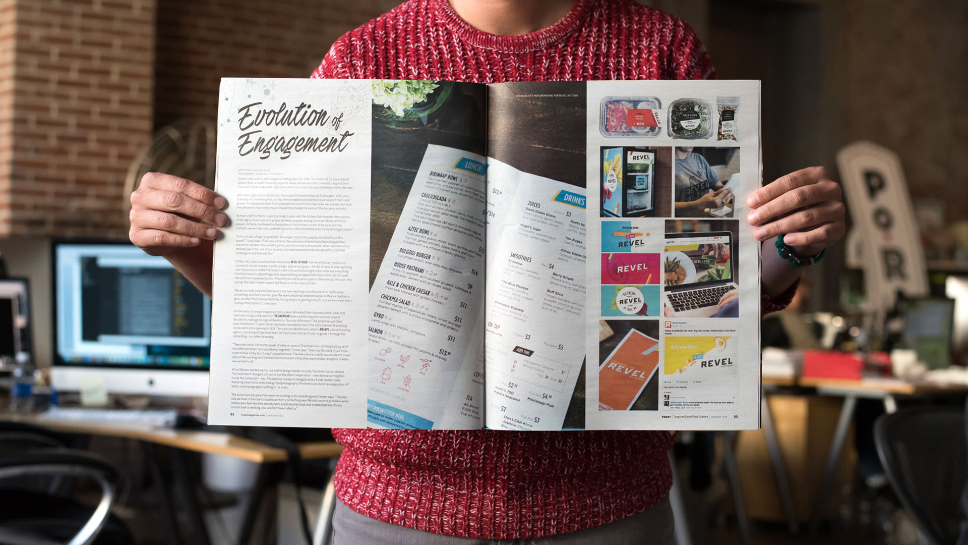 Atomicdust Branding for Revel Kitchen Featured in Feast