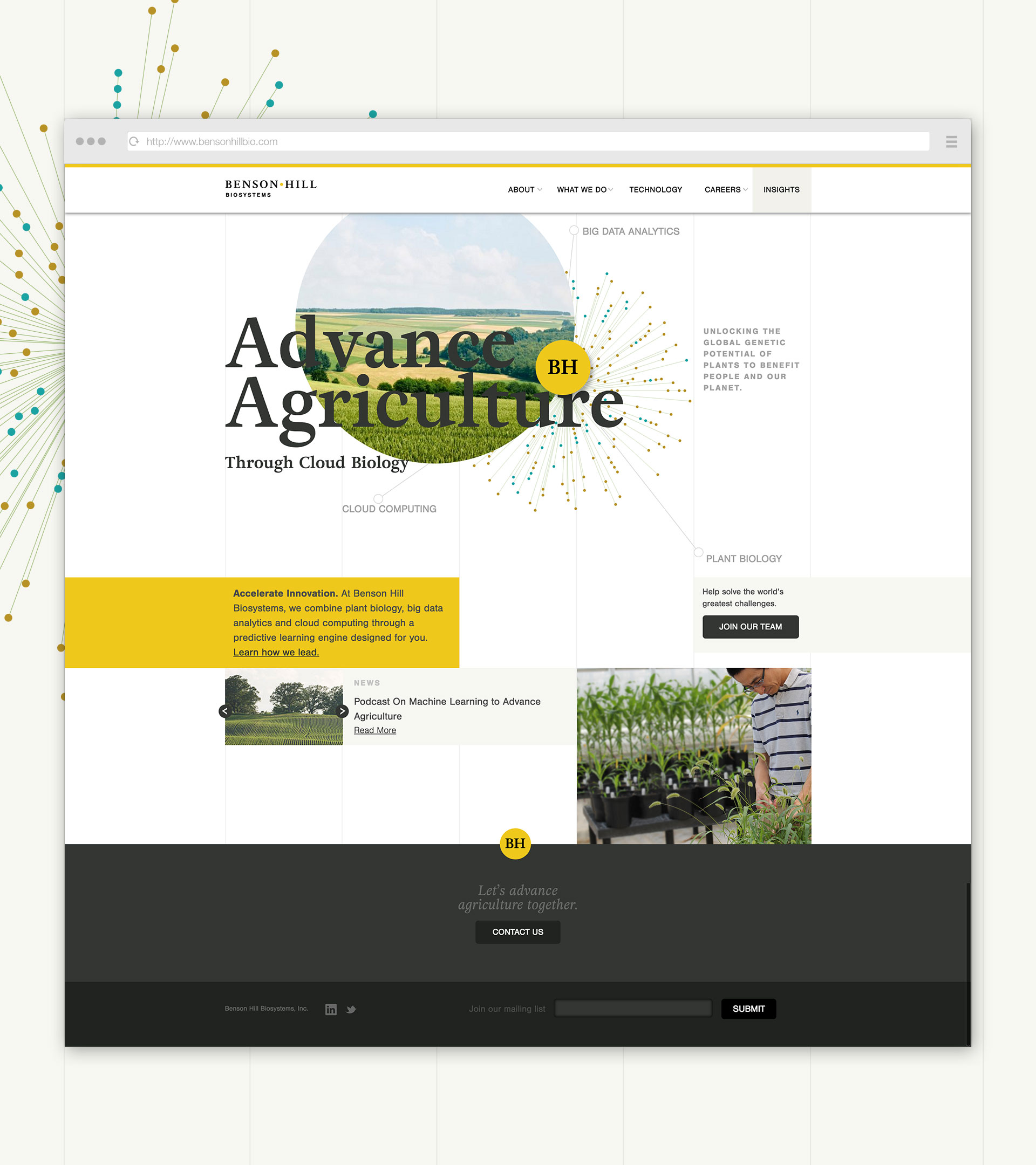 Benson Hill BiosystemsHill Biosystems -Branding and Website design