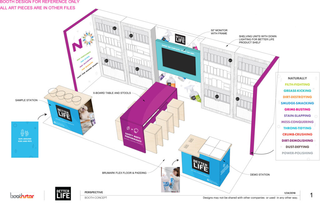 Better Life trade show design mockup as immersive CX design