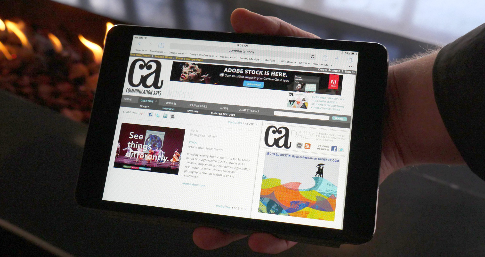 COCA Comm Arts Webpick of the day